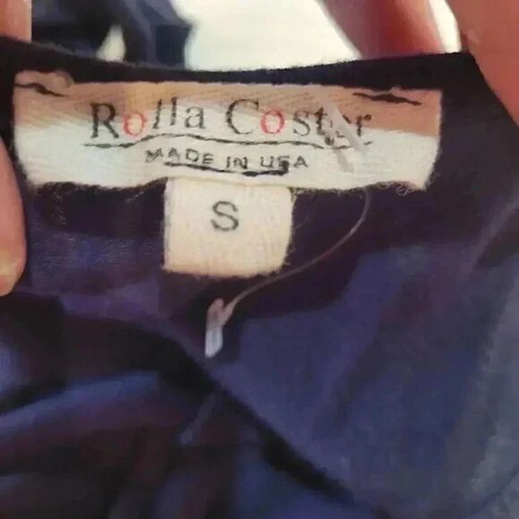 Rolla Coster Women's Navy Cotton/Poly/Spandex Knit Sleeveless Swing Tank Top NEW - Picture 7 of 7